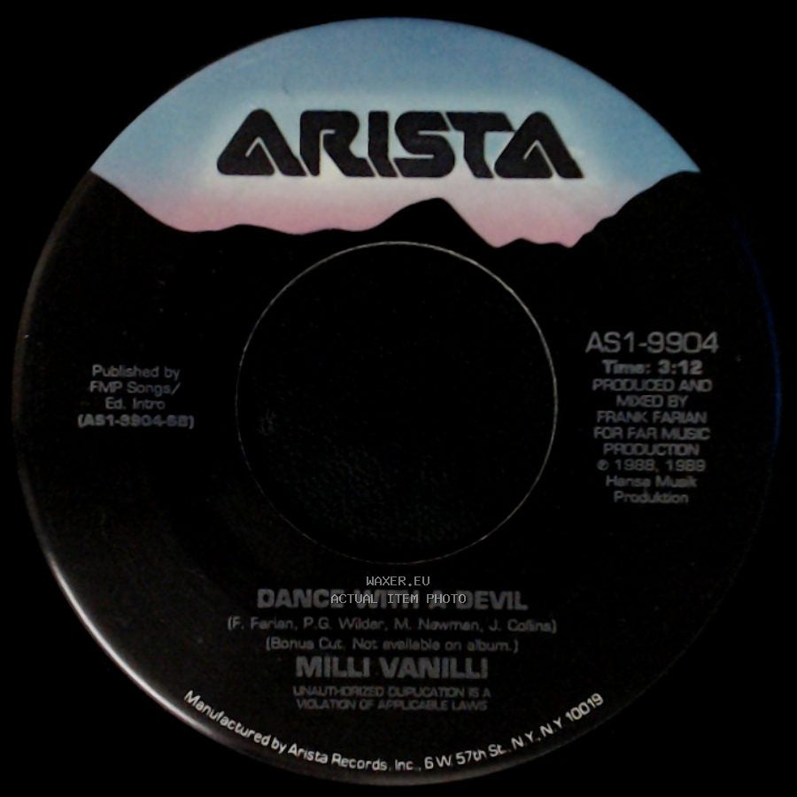 Milli Vanilli - Dance With A Devil / Blame It On The Rain side A