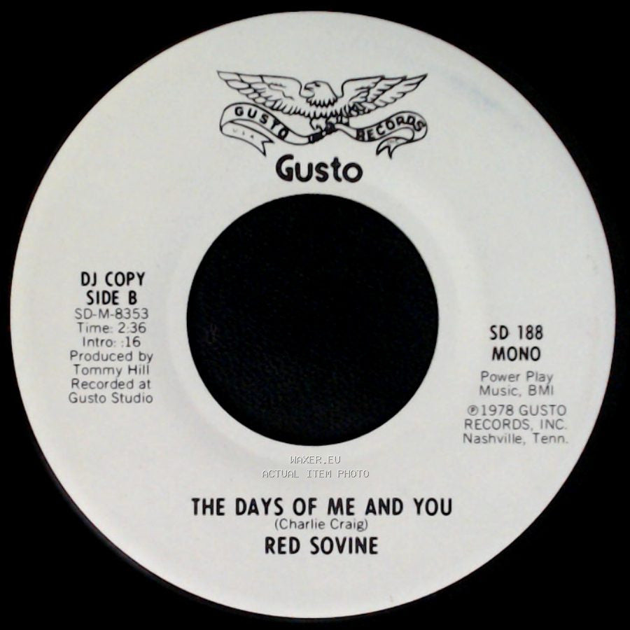 Red Sovine - The Days Of Me And You / The Days Of Me And You side B
