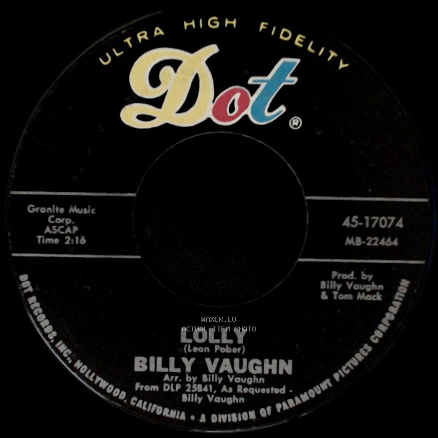 Billy Vaughn - Lolly / Moonlight Brings Memories side A