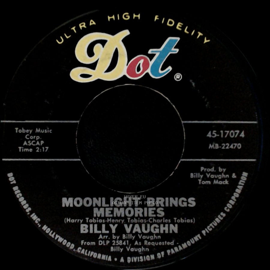 Billy Vaughn - Lolly / Moonlight Brings Memories side B