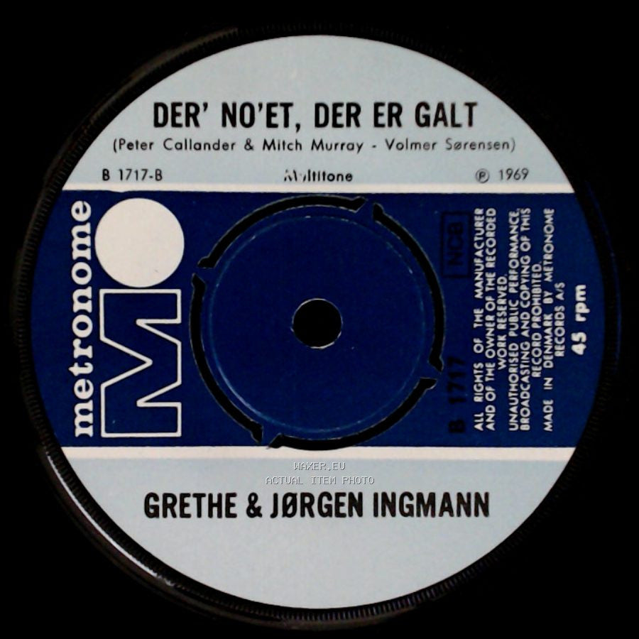 Grethe Ingmann / Grethe & Jørgen Ingmann - Boom Bang-A-Bang / Der' No'et, Der Er Galt side B