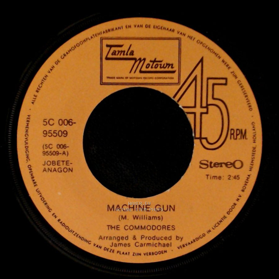 The Commodores - Machine Gun / There's A Song In My Heart side A