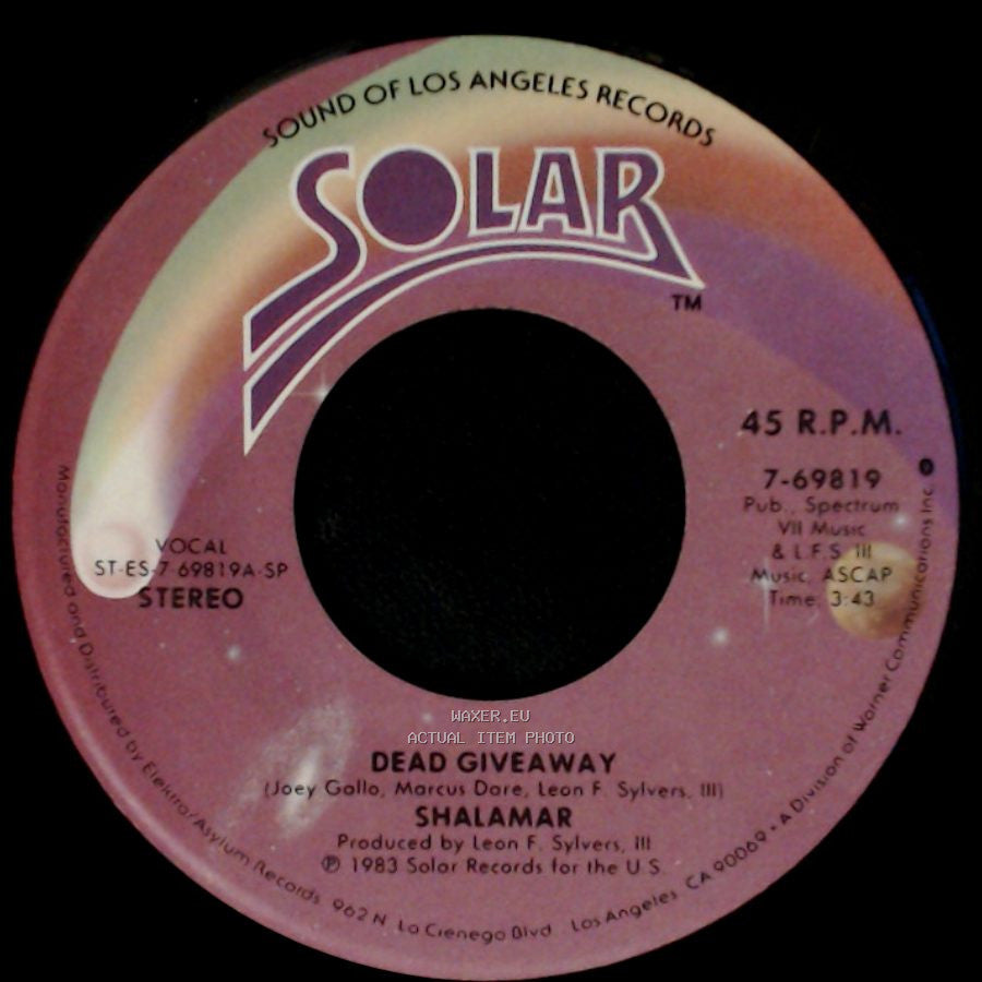 Shalamar - I Don't Wanna Be The Last To Know / Dead Giveaway side B