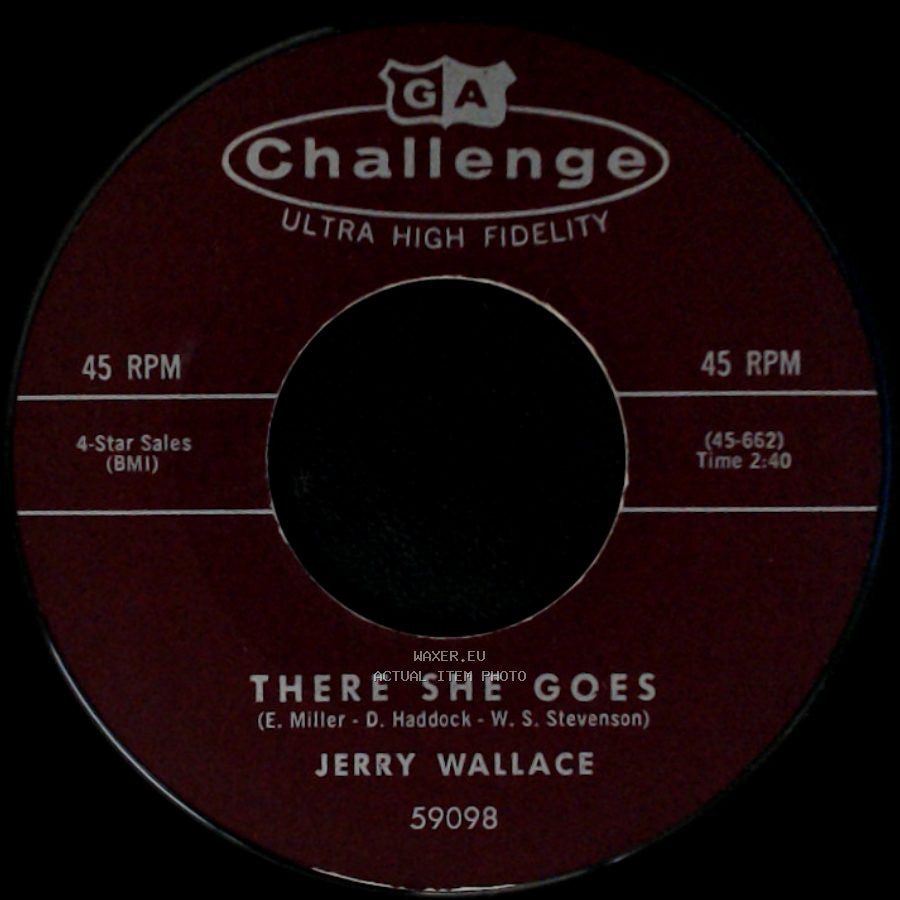 Jerry Wallace - There She Goes / Angel On My Shoulder side A