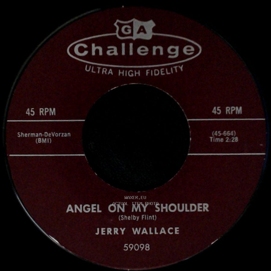 Jerry Wallace - There She Goes / Angel On My Shoulder side B
