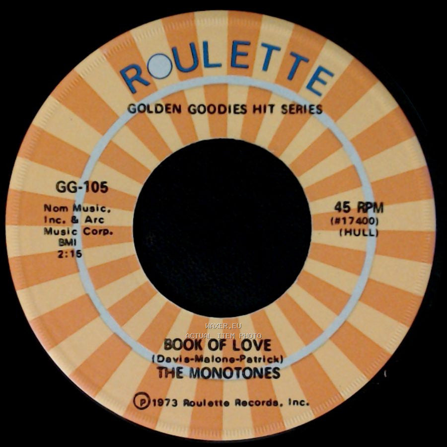 The Beltones / The Monotones - I Talk To My Echo / Book Of Love side B
