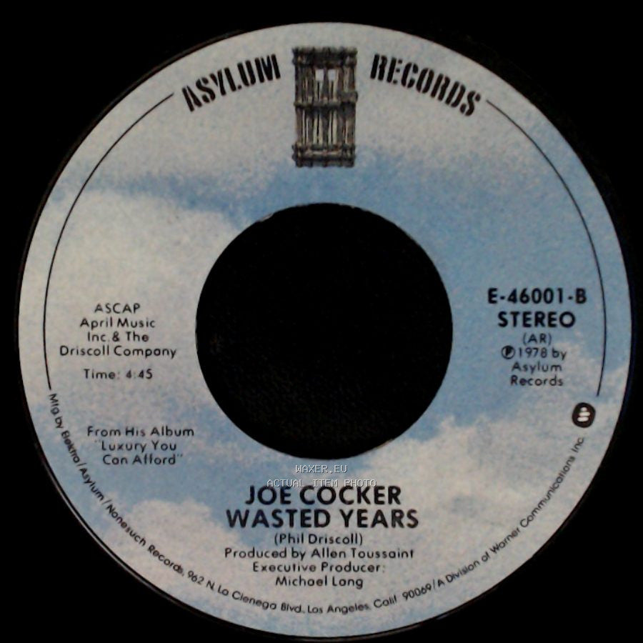 Joe Cocker - Lady Put The Light Out / Wasted Years side B
