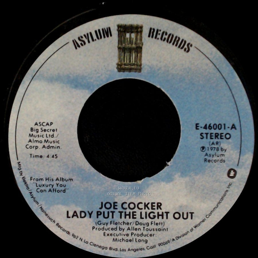 Joe Cocker - Lady Put The Light Out / Wasted Years side A