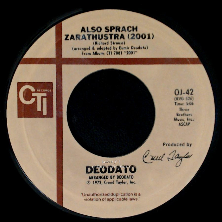Deodato - Spirit Of Summer / Also Sprach Zarathustra (2001) side B