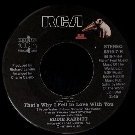 Eddie Rabbitt - She's An Old Cadillac / That's Why I Fell In Love With You side B