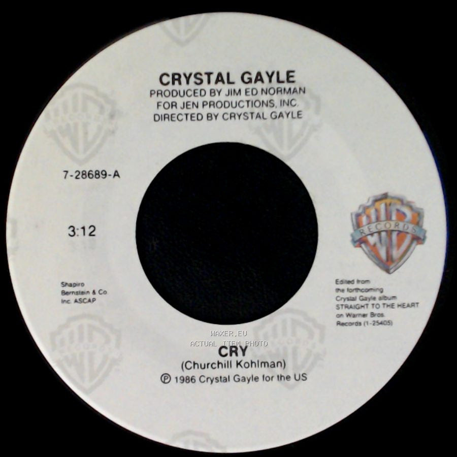 Crystal Gayle - Cry / Crazy In The Heart side A