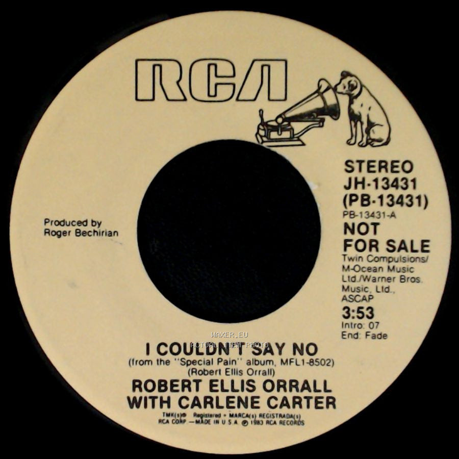 Robert Ellis Orrall With Carlene Carter - I Couldn't Say No / I Couldn't Say No side B