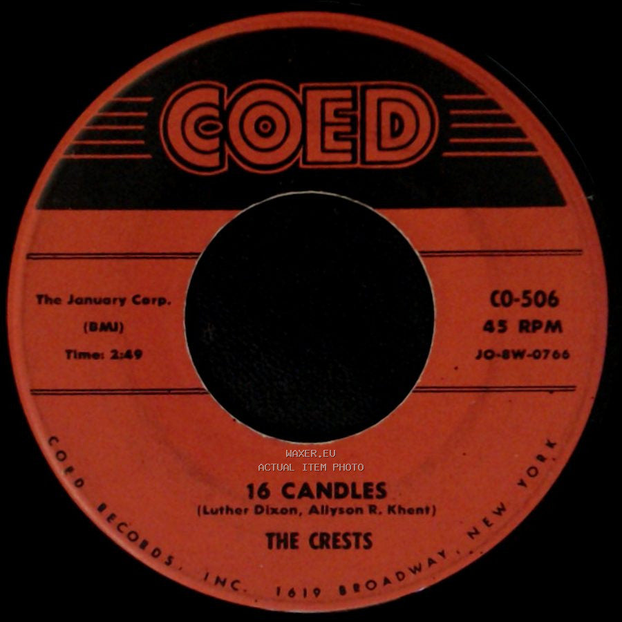 The Crests - 16 Candles / Beside You side A