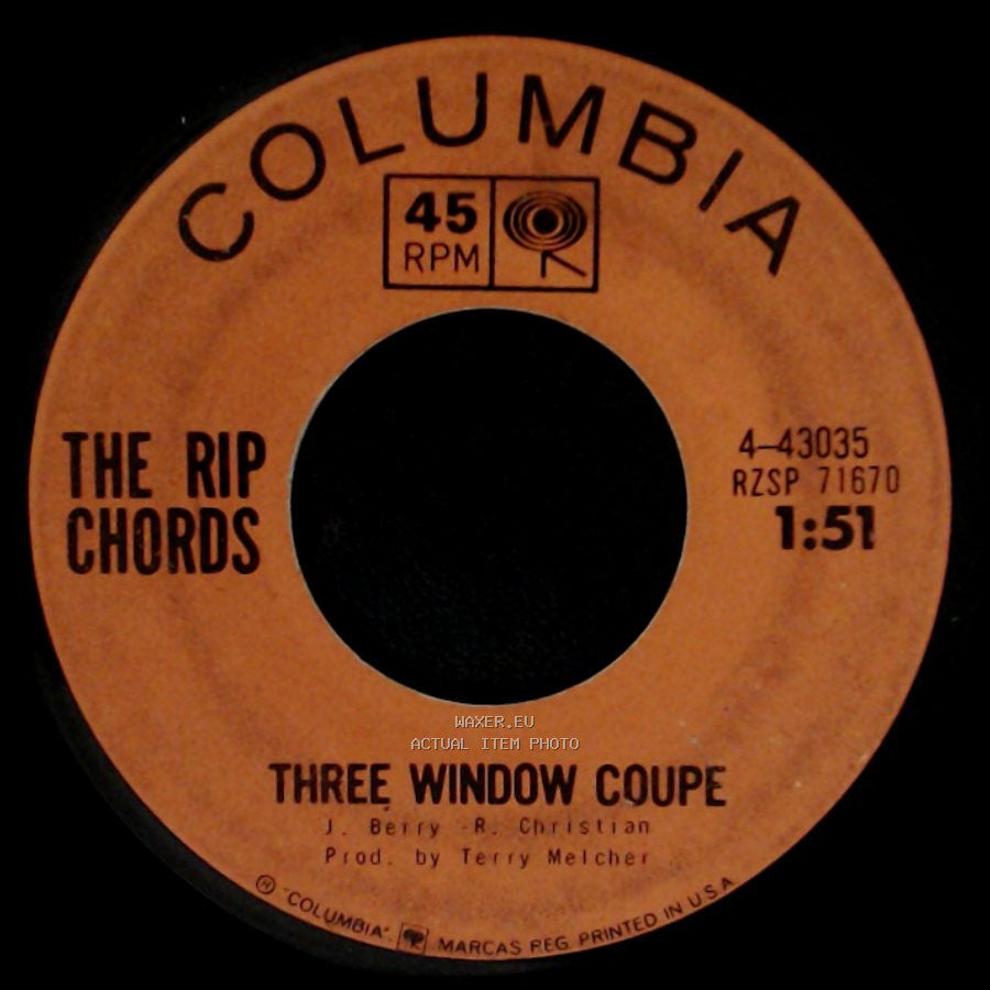 The Rip Chords - Three Window Coupe / Hot Rod U.S.A. side A