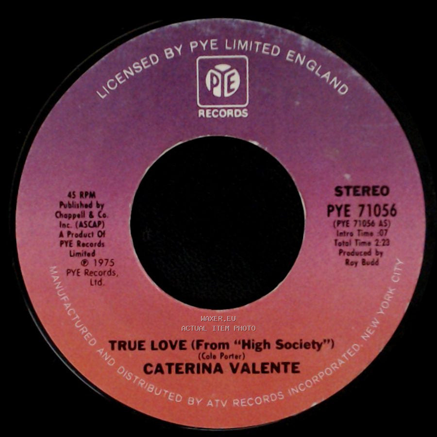 Caterina Valente - Laughter In The Rain / True Love (From "High Society") side B