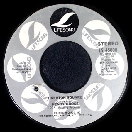 Henry Gross - Springtime Mama / Overton Square side B