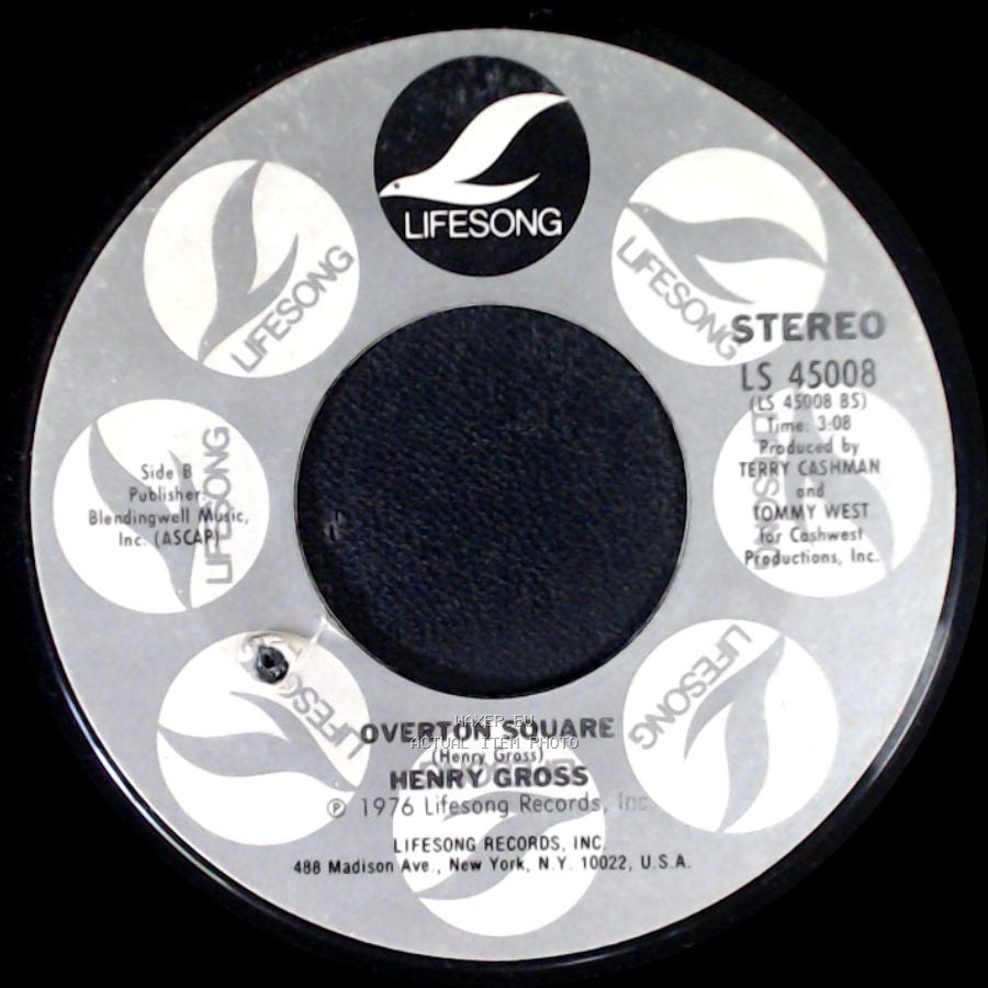 Henry Gross - Springtime Mama / Overton Square side B