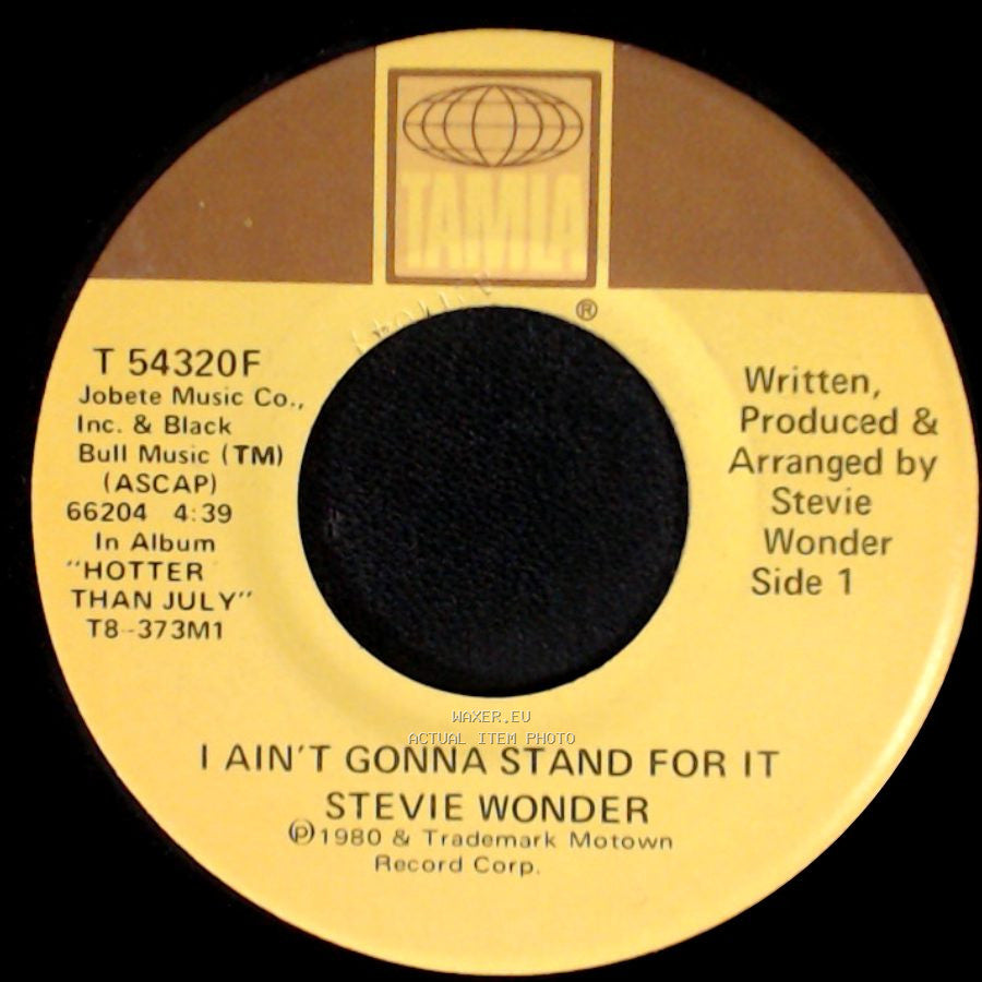 Stevie Wonder - I Ain't Gonna Stand For It / Knocks Me Off My Feet side A