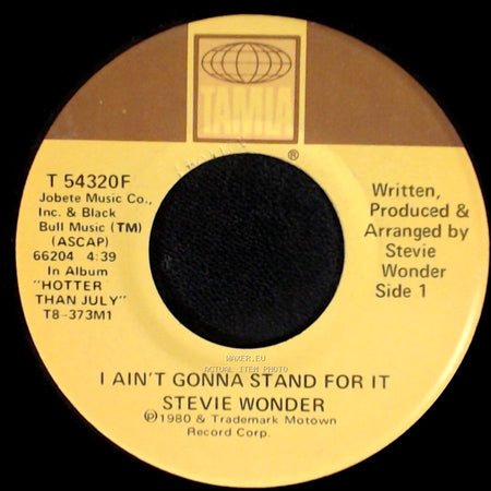 Stevie Wonder - I Ain't Gonna Stand For It / Knocks Me Off My Feet side A