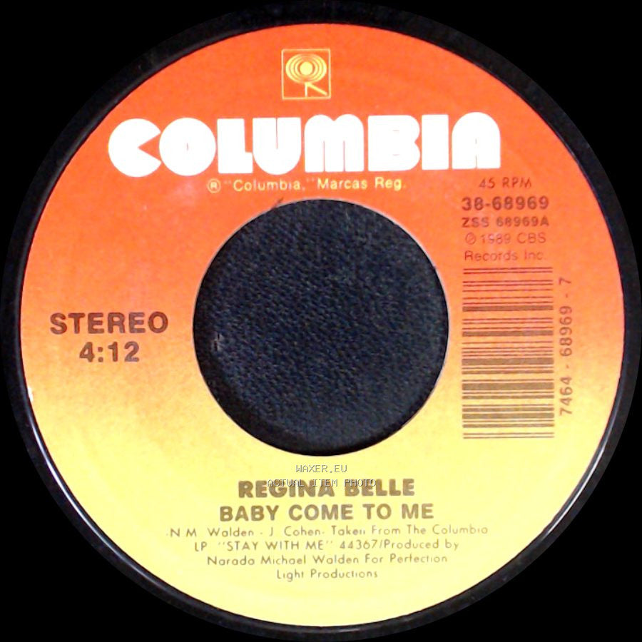 Regina Belle - Baby Come To Me / This Is Love side A