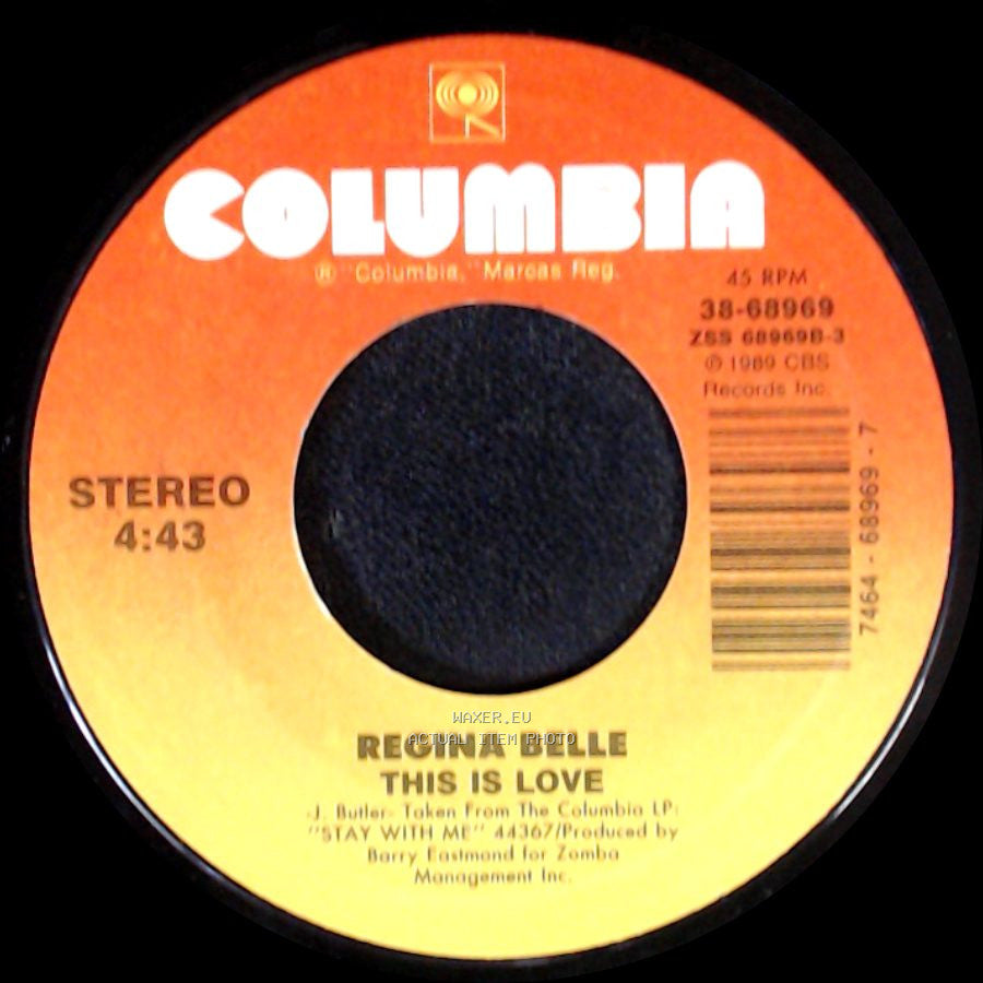 Regina Belle - Baby Come To Me / This Is Love side B