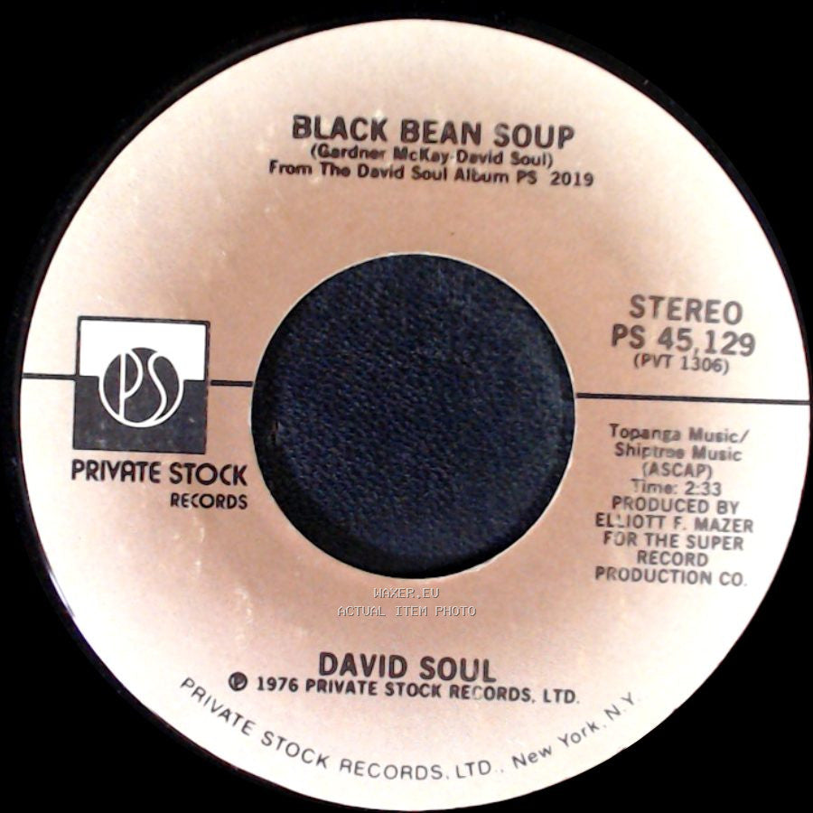 David Soul - Don't Give Up On Us / Black Bean Soup side B