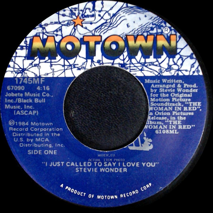 Stevie Wonder - I Just Called To Say I Love You / I Just Called To Say I Love You (Instrumental) side A