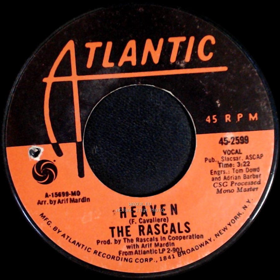 The Rascals - Baby I'm Blue / Heaven side B