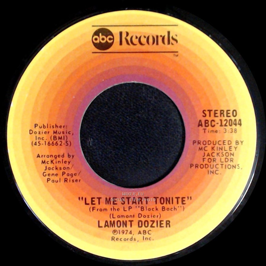 Lamont Dozier - Let Me Start Tonite / I Wanna Be With You side A