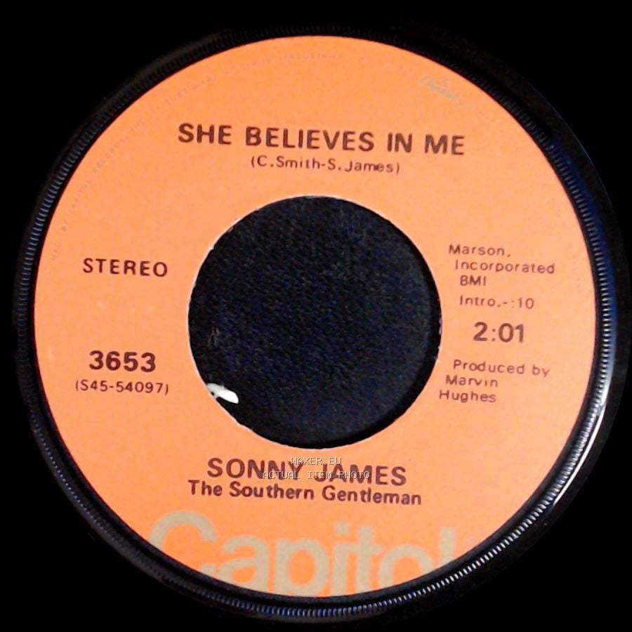 Sonny James - Heaven On Earth / She Believes In Me side B