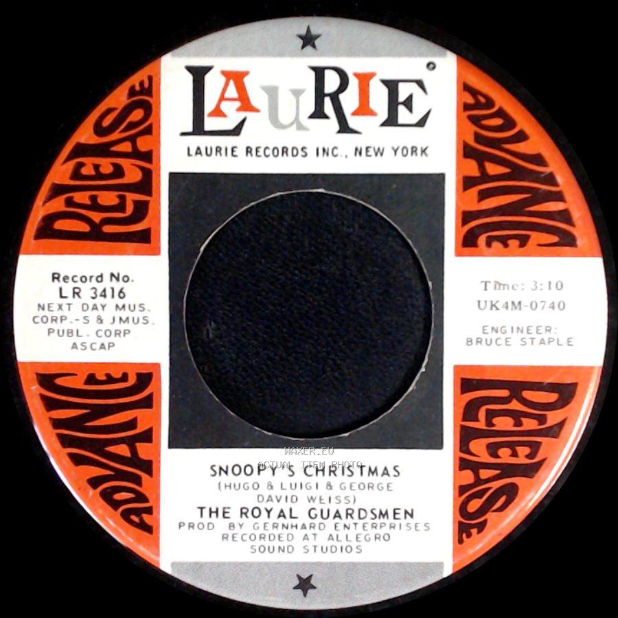 The Royal Guardsmen - Snoopy's Christmas / It Kinda Looks Like Christmas side A