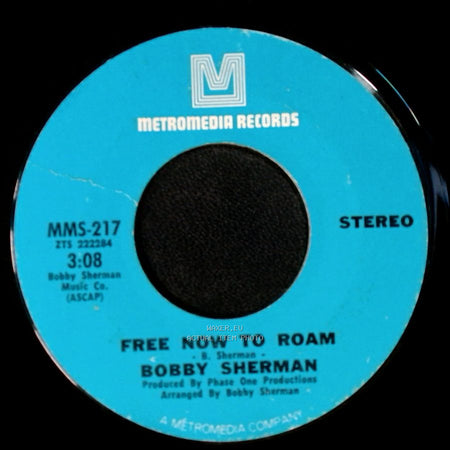 Bobby Sherman - The Drum / Free Now To Roam side B