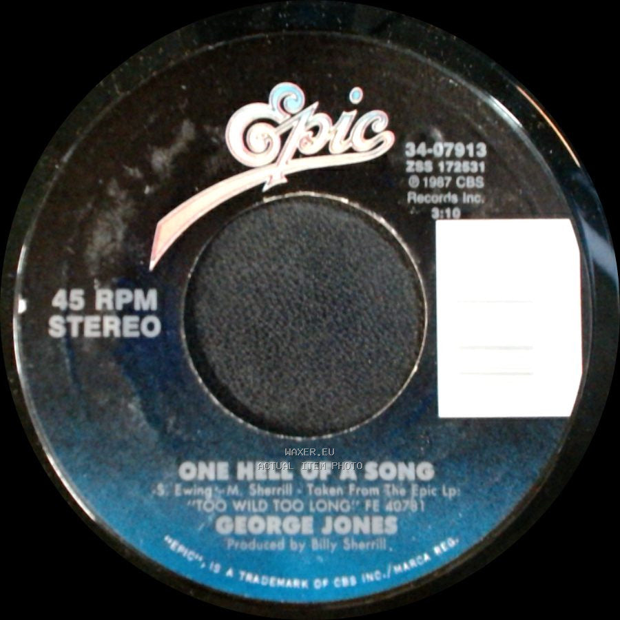 George Jones - The Old Man No One Loves / One Hell Of A Song side B