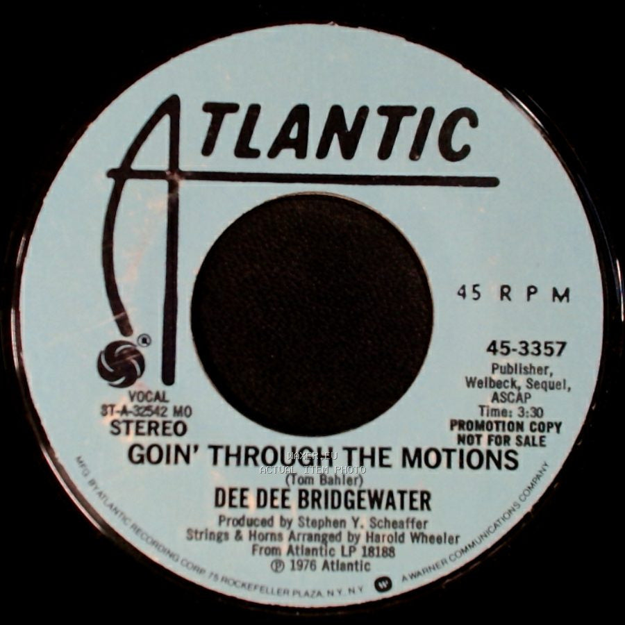 Dee Dee Bridgewater - Goin' Through The Motions / Goin' Through The Motions side B