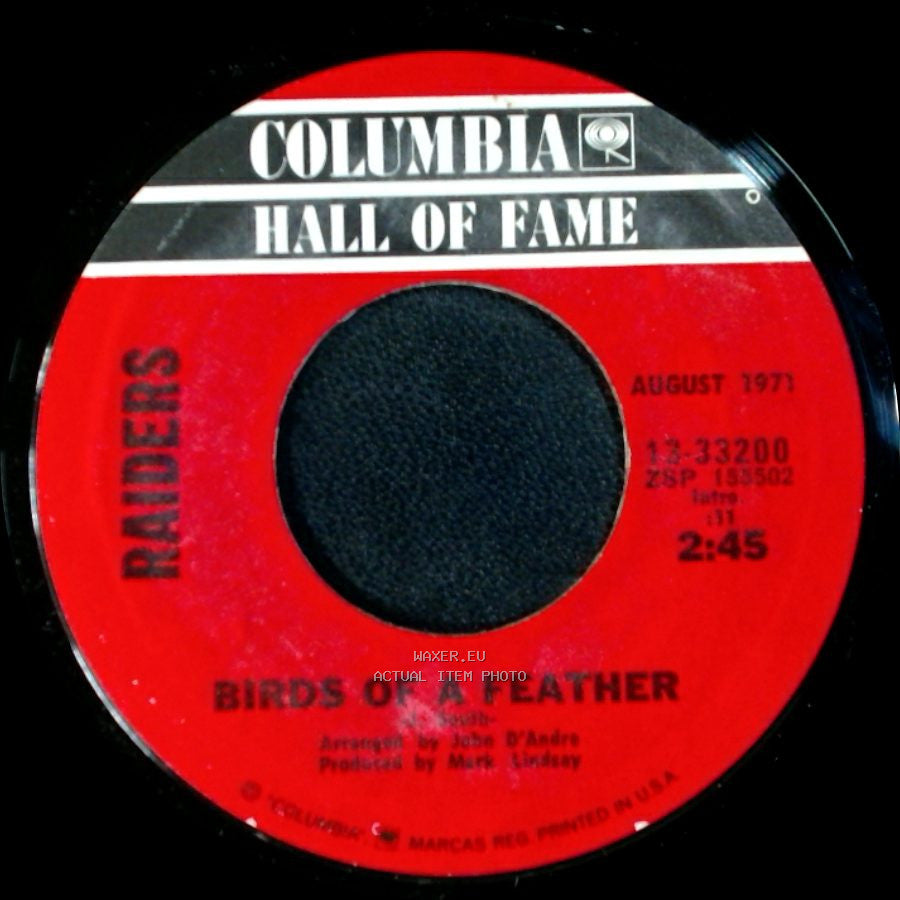 Raiders - Indian Reservation (The Lament Of The Cherokee Reservation Indian) / Birds Of A Feather side B
