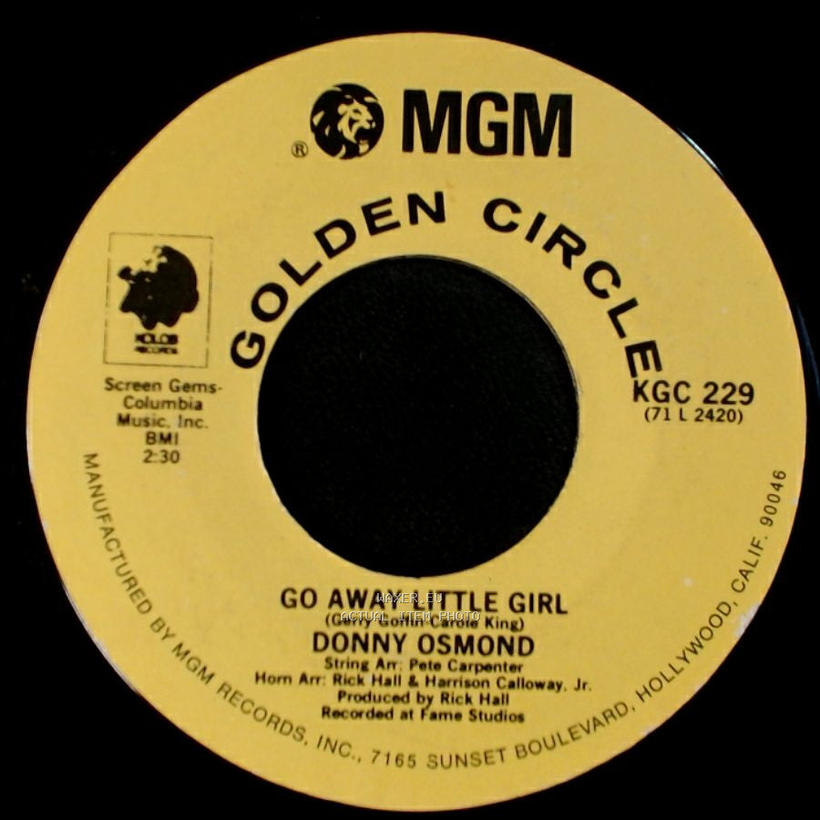 Donny Osmond - Go Away Little Girl / Sweet And Innocent side A