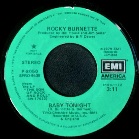 Rocky Burnette - Baby Tonight / Baby Tonight side A