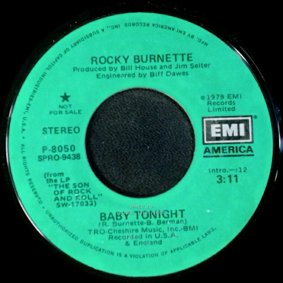 Rocky Burnette - Baby Tonight / Baby Tonight side B