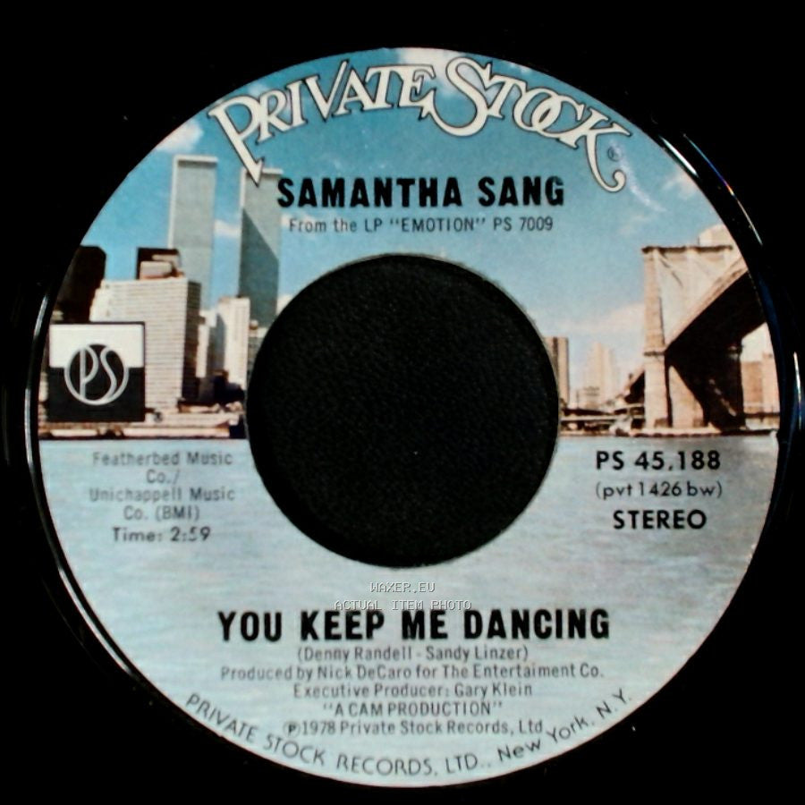Samantha Sang - Change Of Heart / You Keep Me Dancing side B