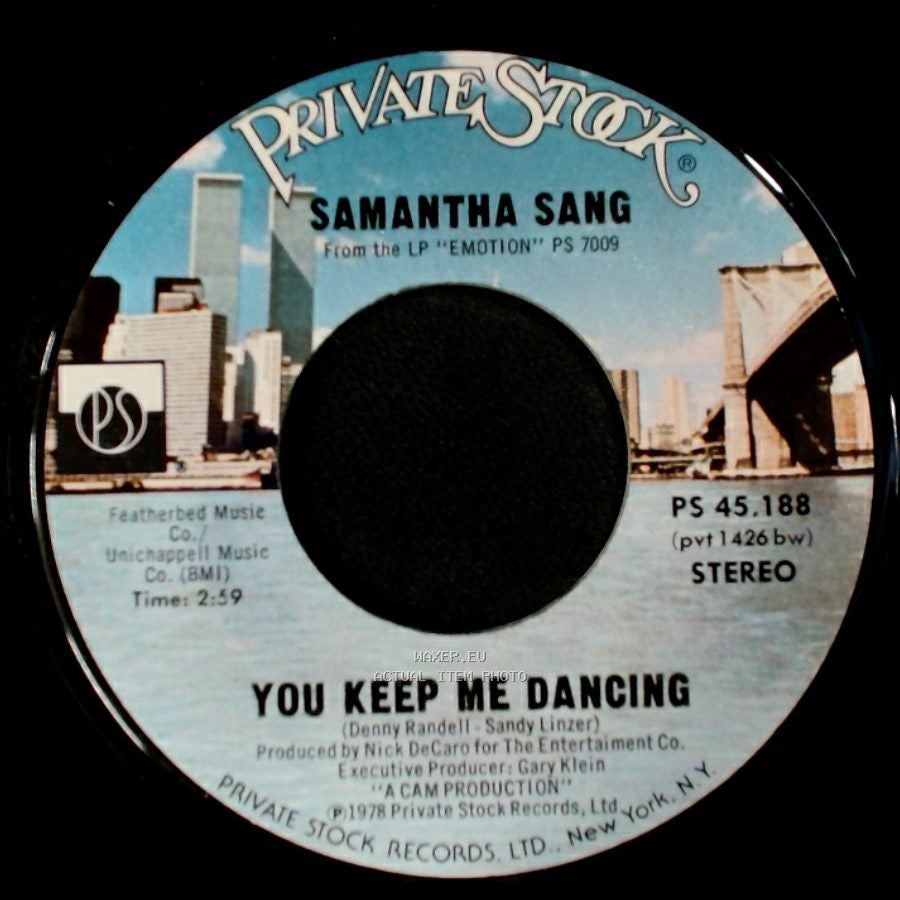 Samantha Sang - Change Of Heart / You Keep Me Dancing side B