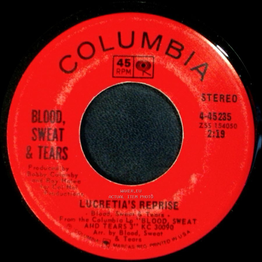 Blood, Sweat & Tears - Lucretia's Reprise / Lucretia Mac Evil side A