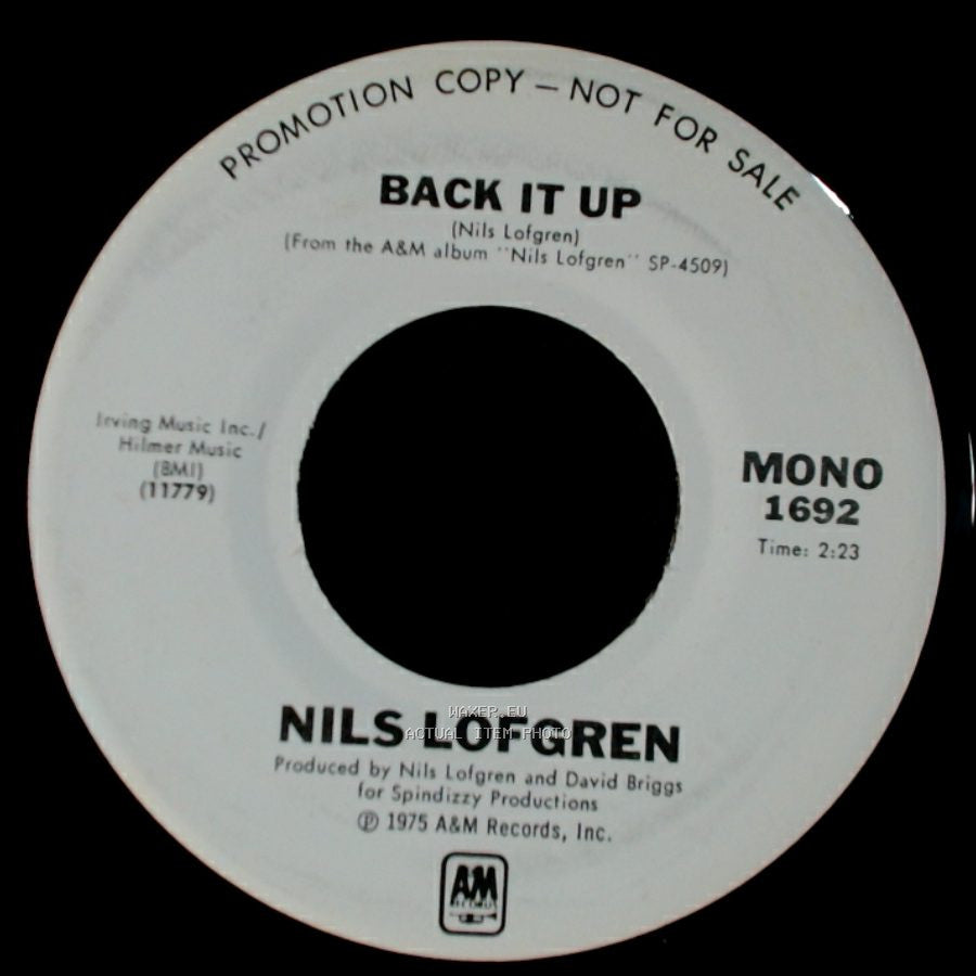 Nils Lofgren - Back It Up / Back It Up side A