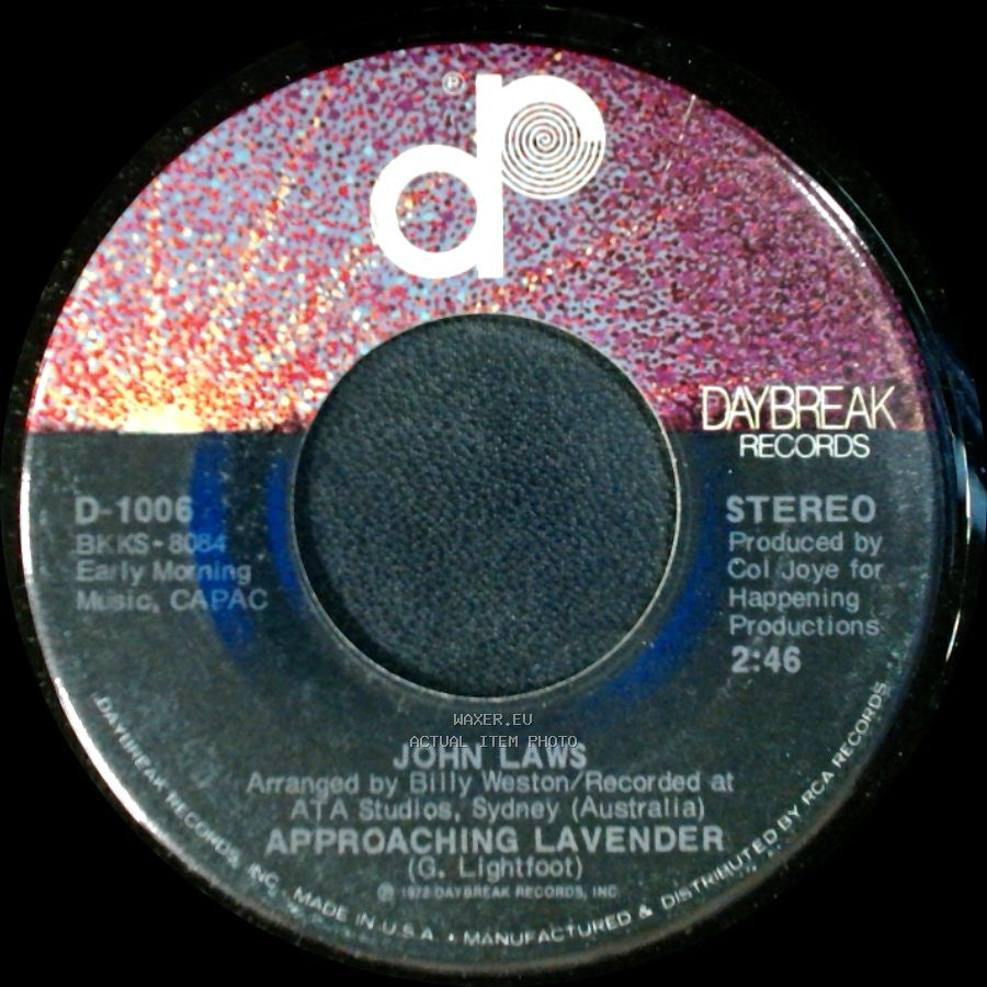 John Laws - Comin' After Jinny / Approaching Lavender side B