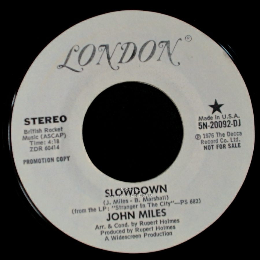 John Miles - Slowdown / Slowdown side B