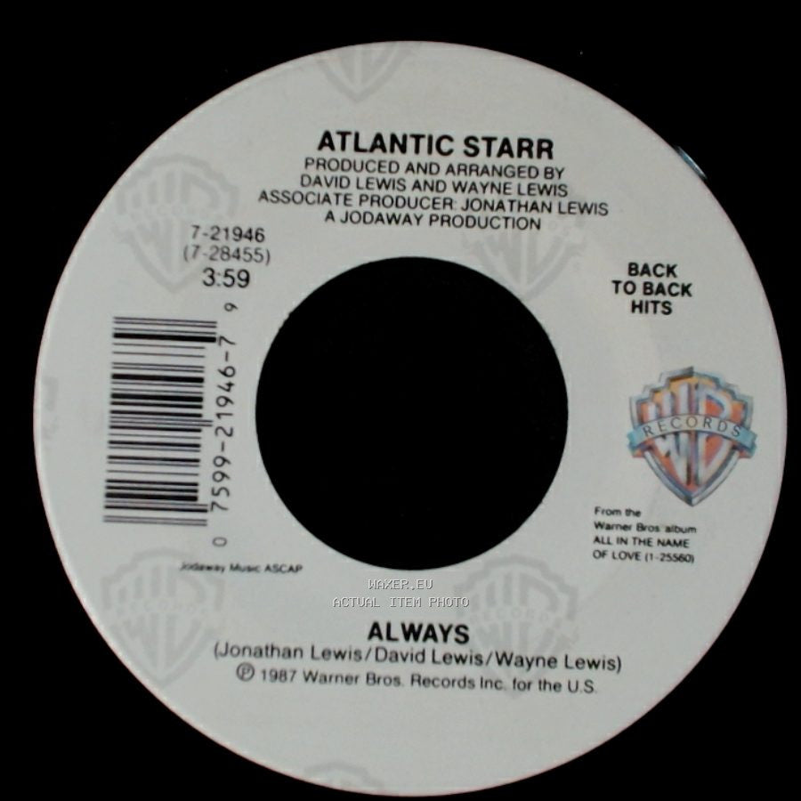 Atlantic Starr - All In The Name Of Love / Always side B