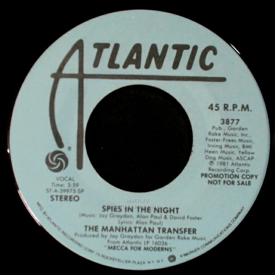 The Manhattan Transfer - Spies In The Night / Spies In The Night side B