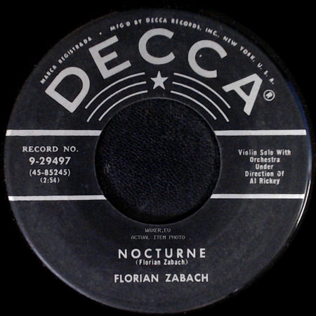 Florian Zabach - Nocturne / Poeme By Fibich side A