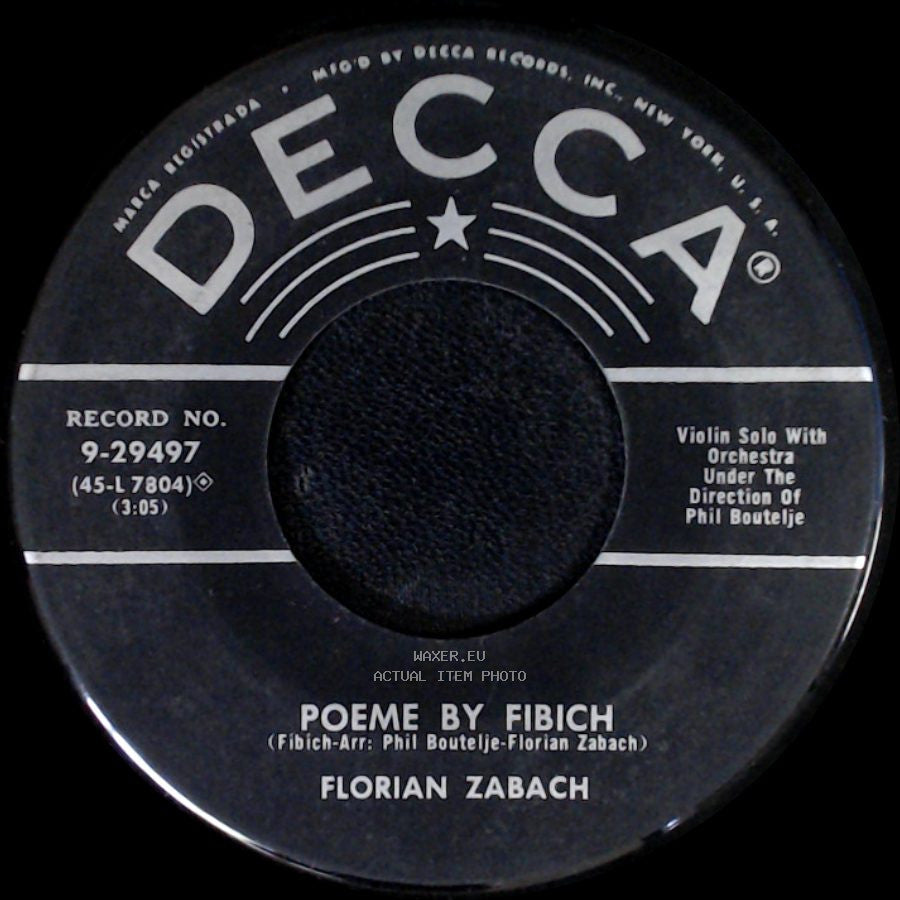 Florian Zabach - Nocturne / Poeme By Fibich side B
