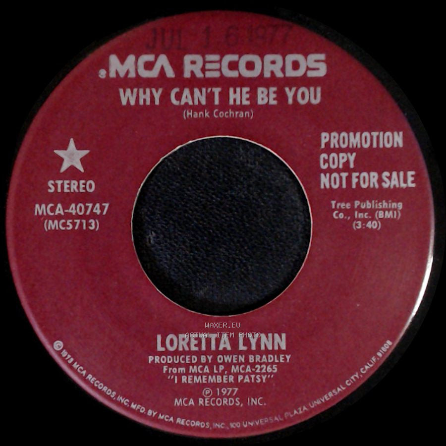 Loretta Lynn - Why Can't He Be You / Why Can't He Be You side B