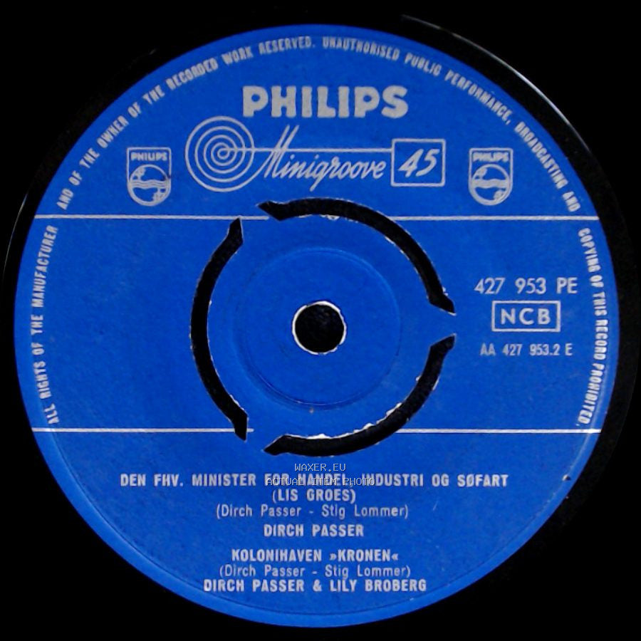Birch Passer / Dirch Passer - How Jazz Was Born / Den Fhv. Minister For Handel, Industri Og Søfart (Lis Groes) / Kolonihaven »Kronen« side B